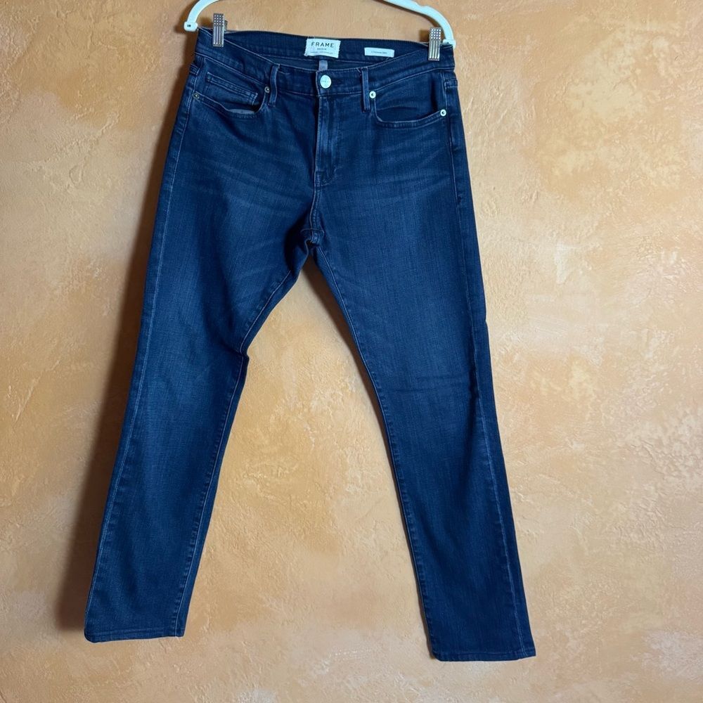 FRAME L’Homme Slim Jeans 31 Placid Dark Blue Made in USA - Picture 1 of 10